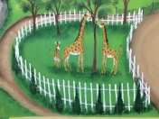 Zoo giraffes