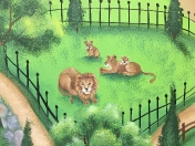 Zoo lions