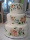 Cake - peach roses