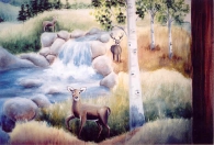 Forest deer river