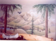 Forest over bed