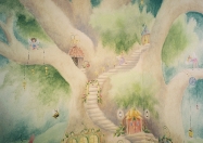 Garden fairy tree steps