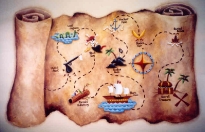 Pirates treasure map