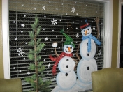 Windows - snowman couple